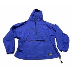 Vintage 90s LL Bean Women’s Nylon Anorak Purple Windbreaker Pullover Medium